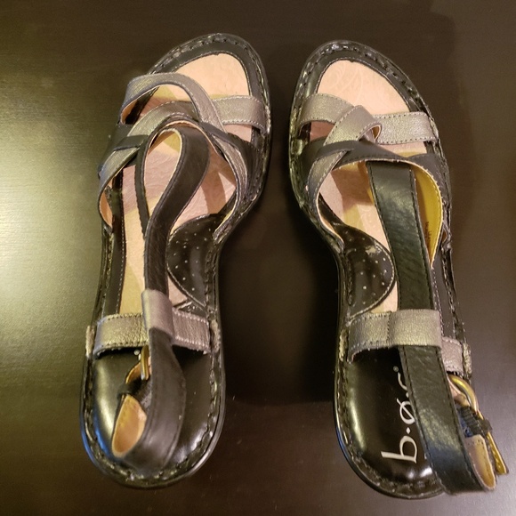 B.O.C Born Black and Silver Leather Slingb… - Picture 2 of 5